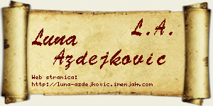 Luna Azdejković vizit kartica